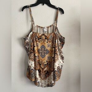 VENUS Paisley Print Top - Blue, Gold, Brown